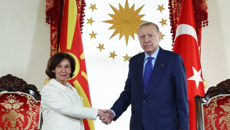 Cumhurbaşkanı Erdoğan, Kuzey Makedonya Cumhurbaşkanı Davkova ile Görüştü