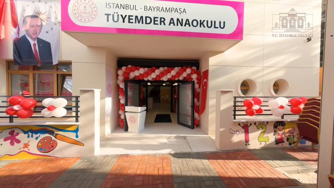 Bayrampaşa’da Hayırsever Desteğiyle Yükselen TÜYEMDER Anaokulu Eğitime Başladı